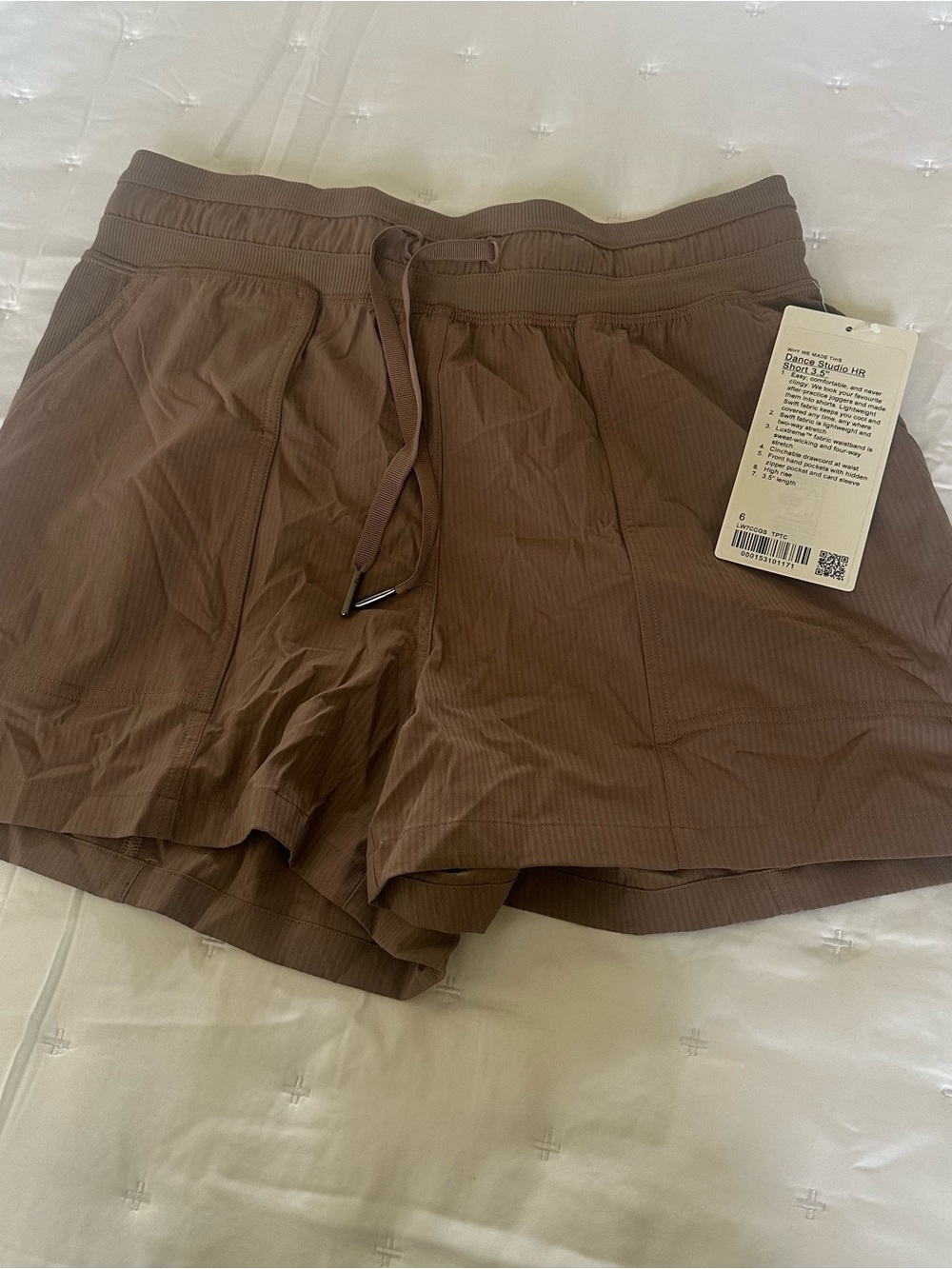 Women’s Brown Drawstring Athletic Shorts